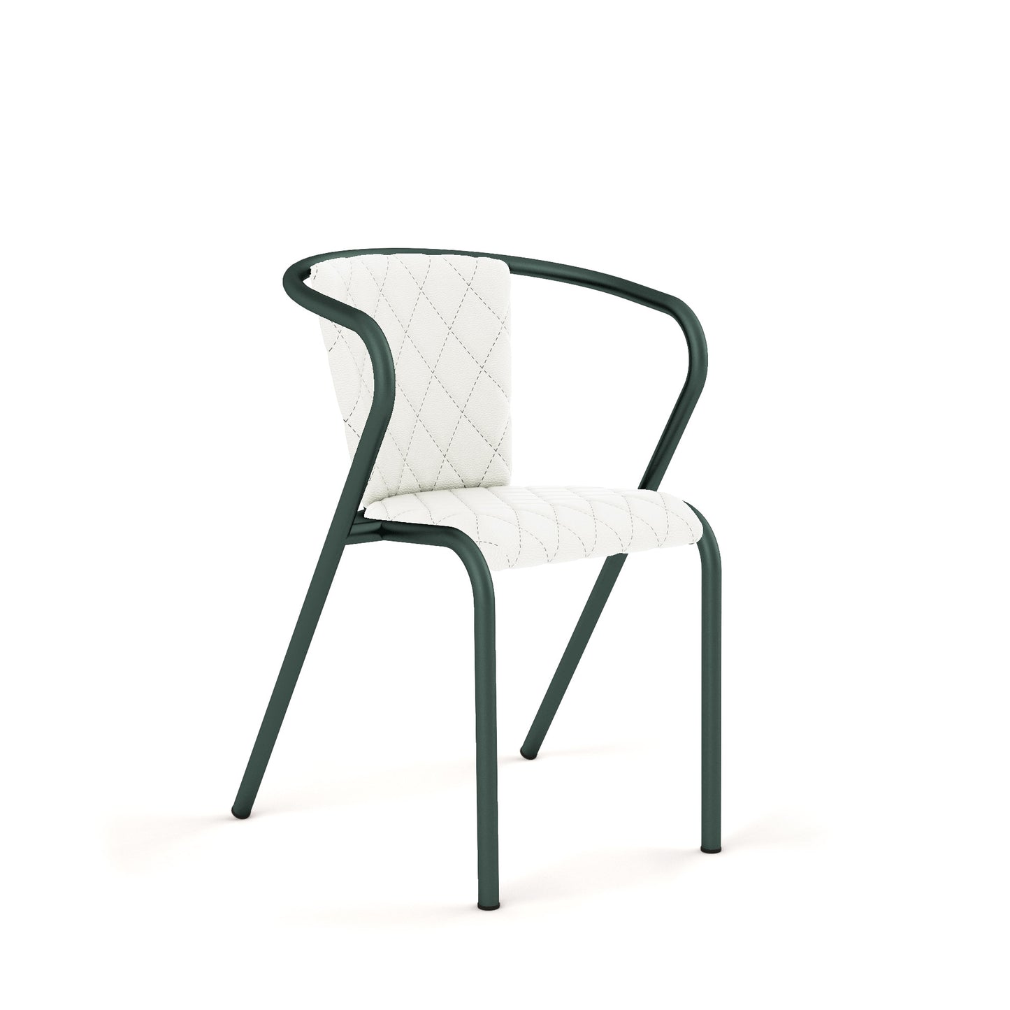 Basil Grain / Natural Leather - White