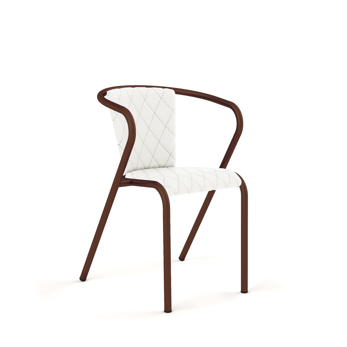 Espresso Grain / Synthetic Leather - White