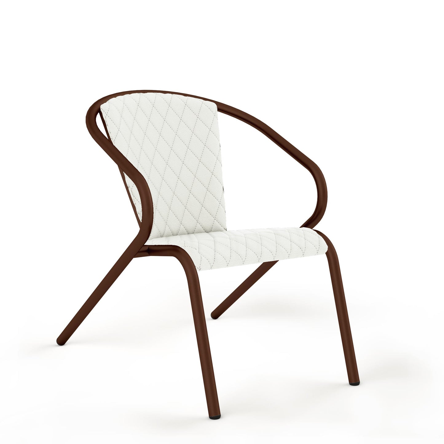 Espresso Grain / Synthetic Leather - White