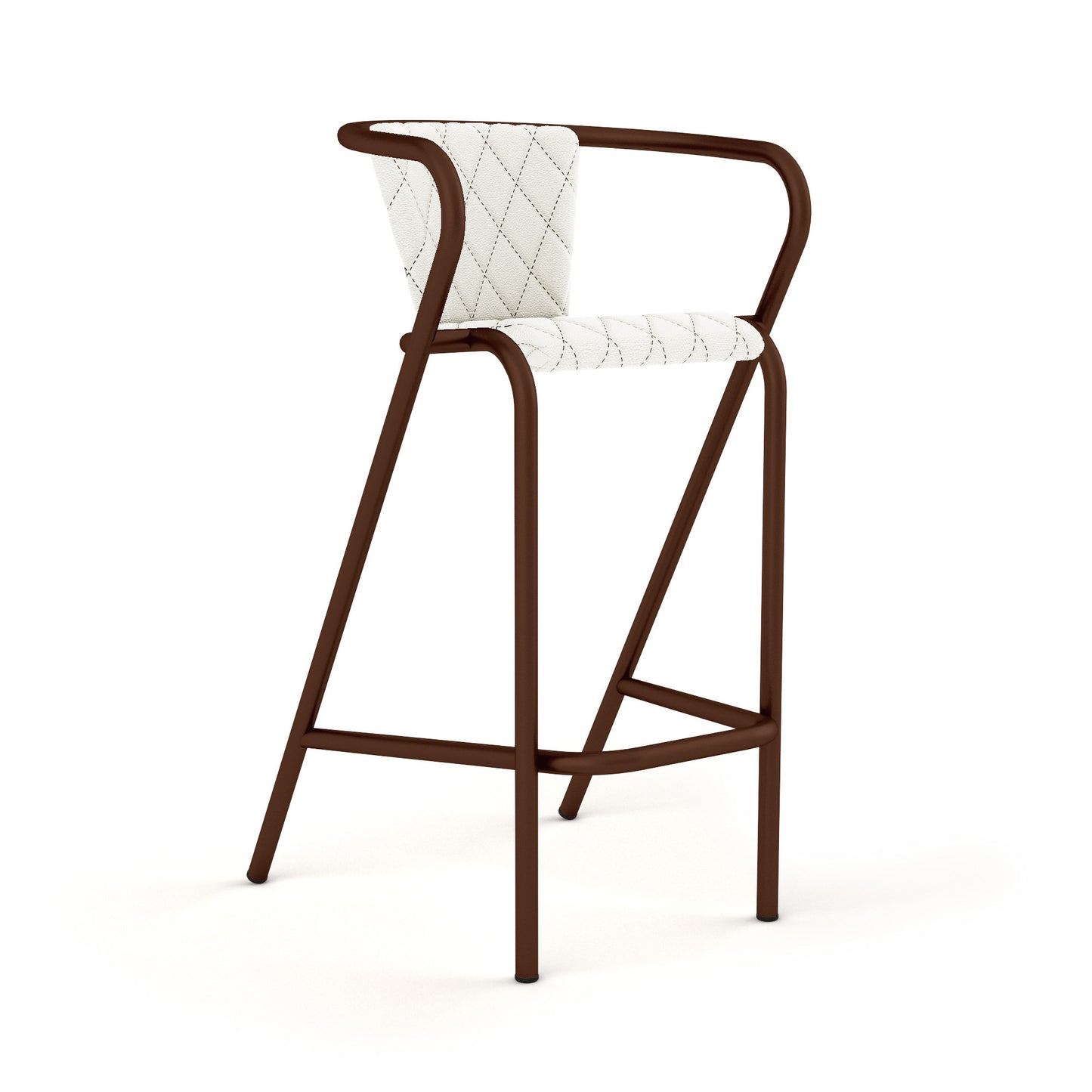 Espresso Grain / Synthetic Leather - White
