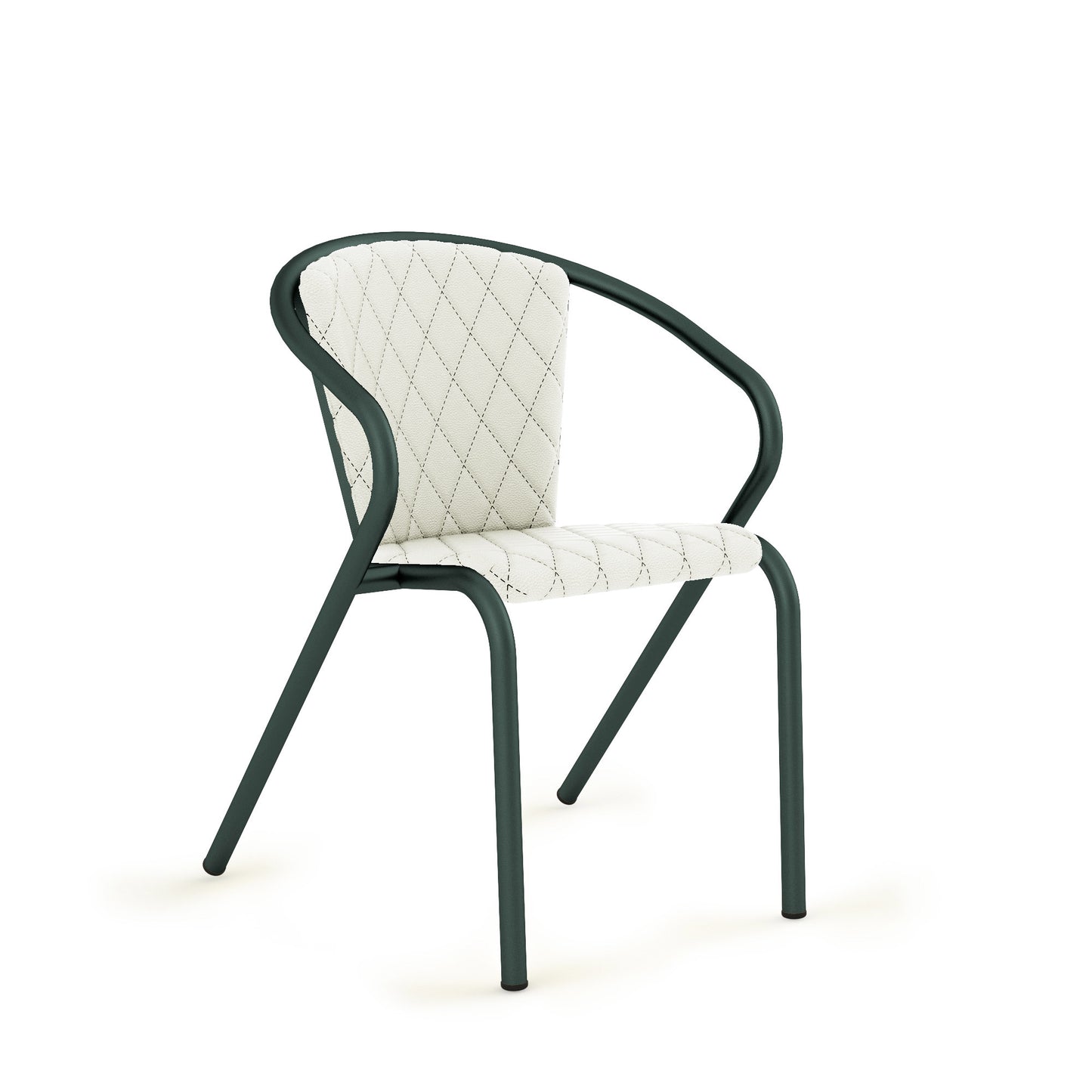 Basil Grain / Natural Leather - White