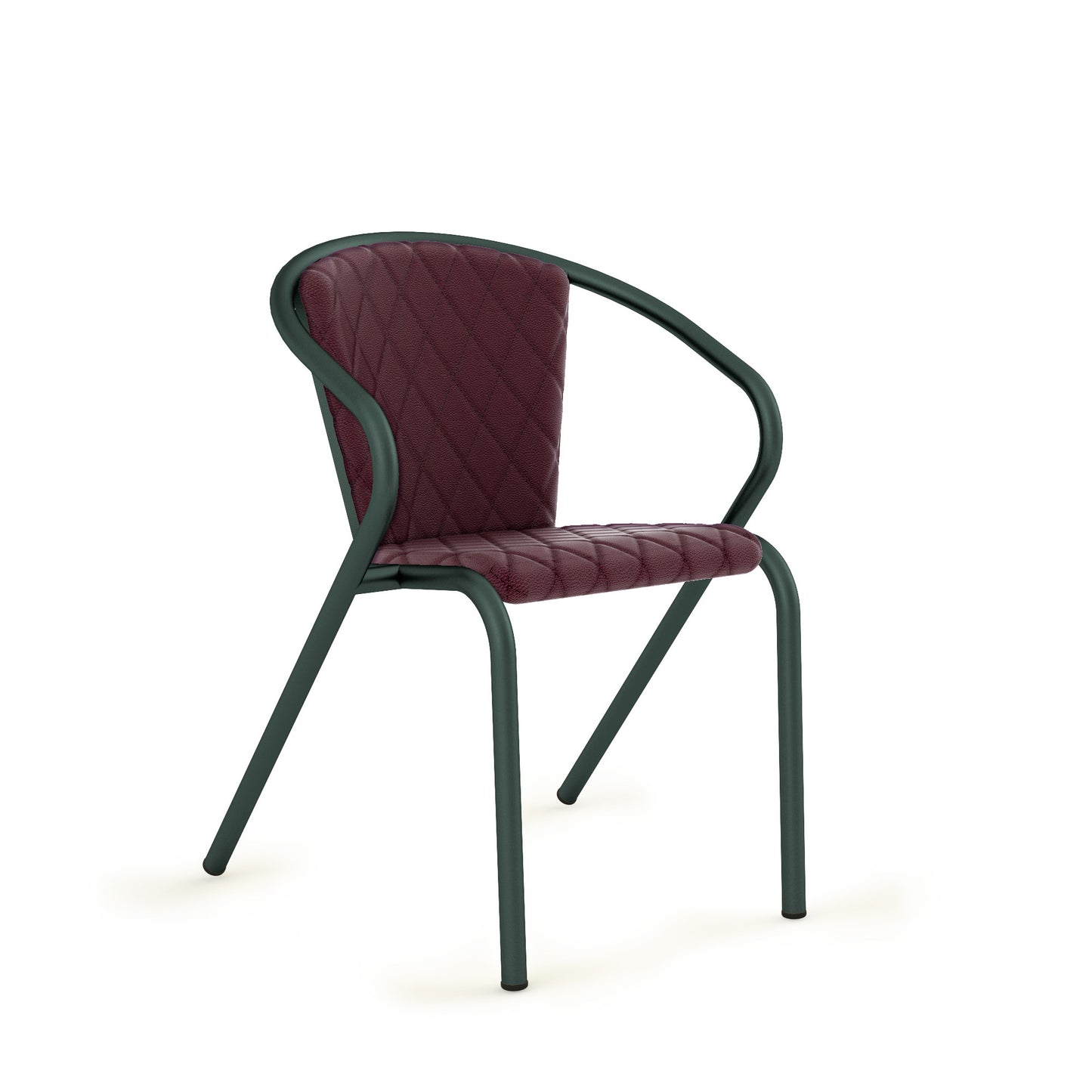 Basil Grain / Synthetic Leather - Merlot
