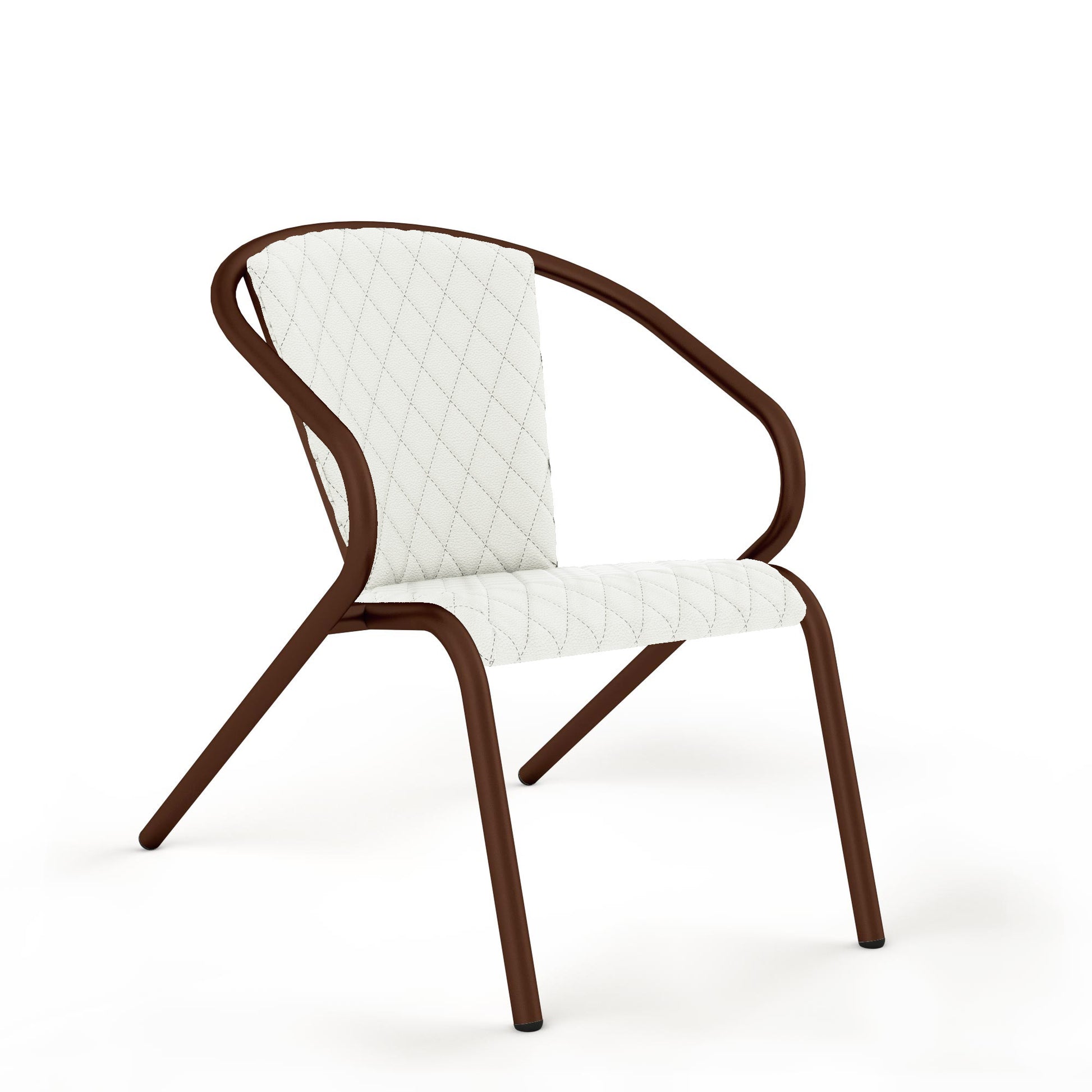 Espresso Grain / Synthetic Leather - White