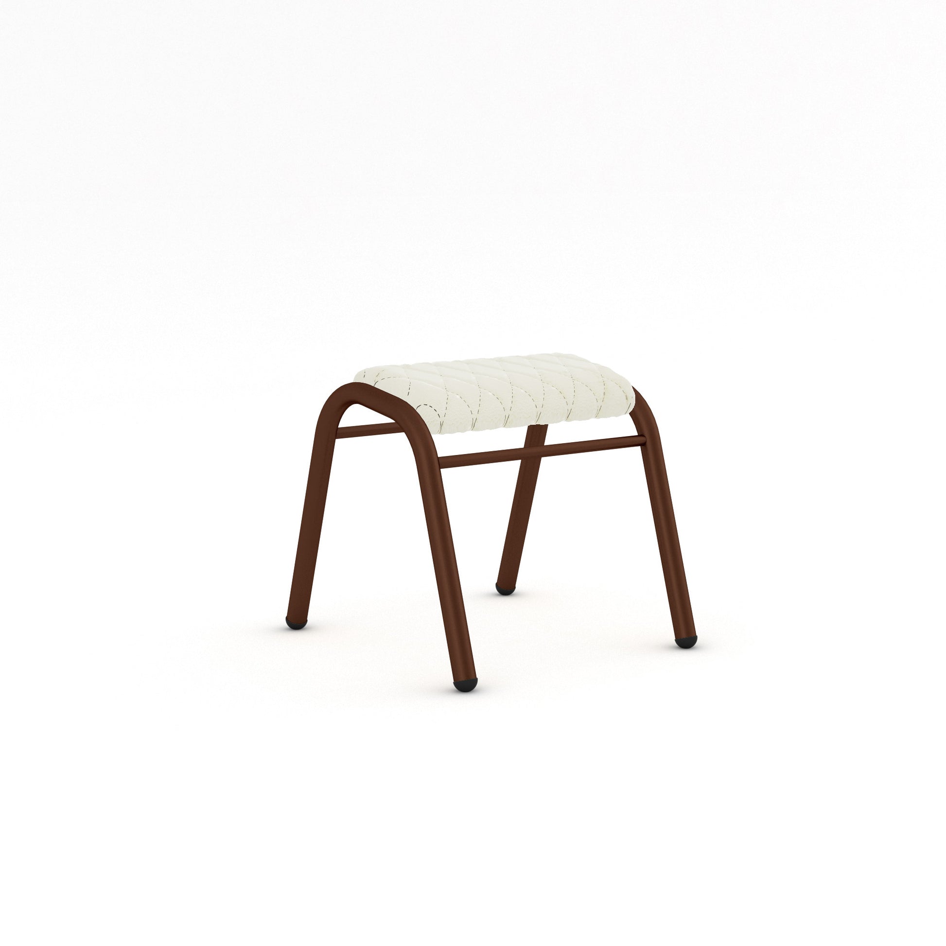 Espresso Grain / Synthetic Leather - White