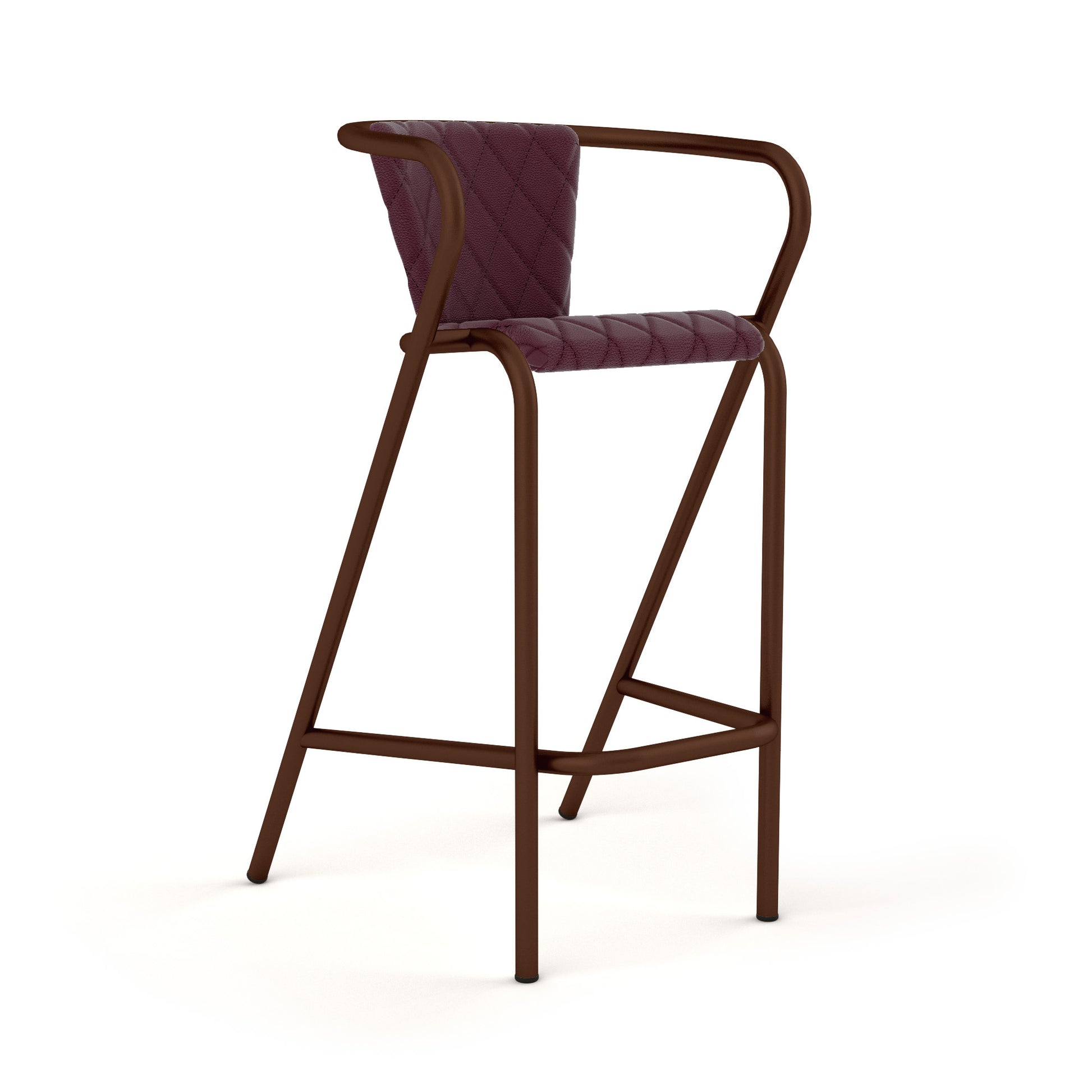 Espresso Grain / Synthetic Leather - Merlot