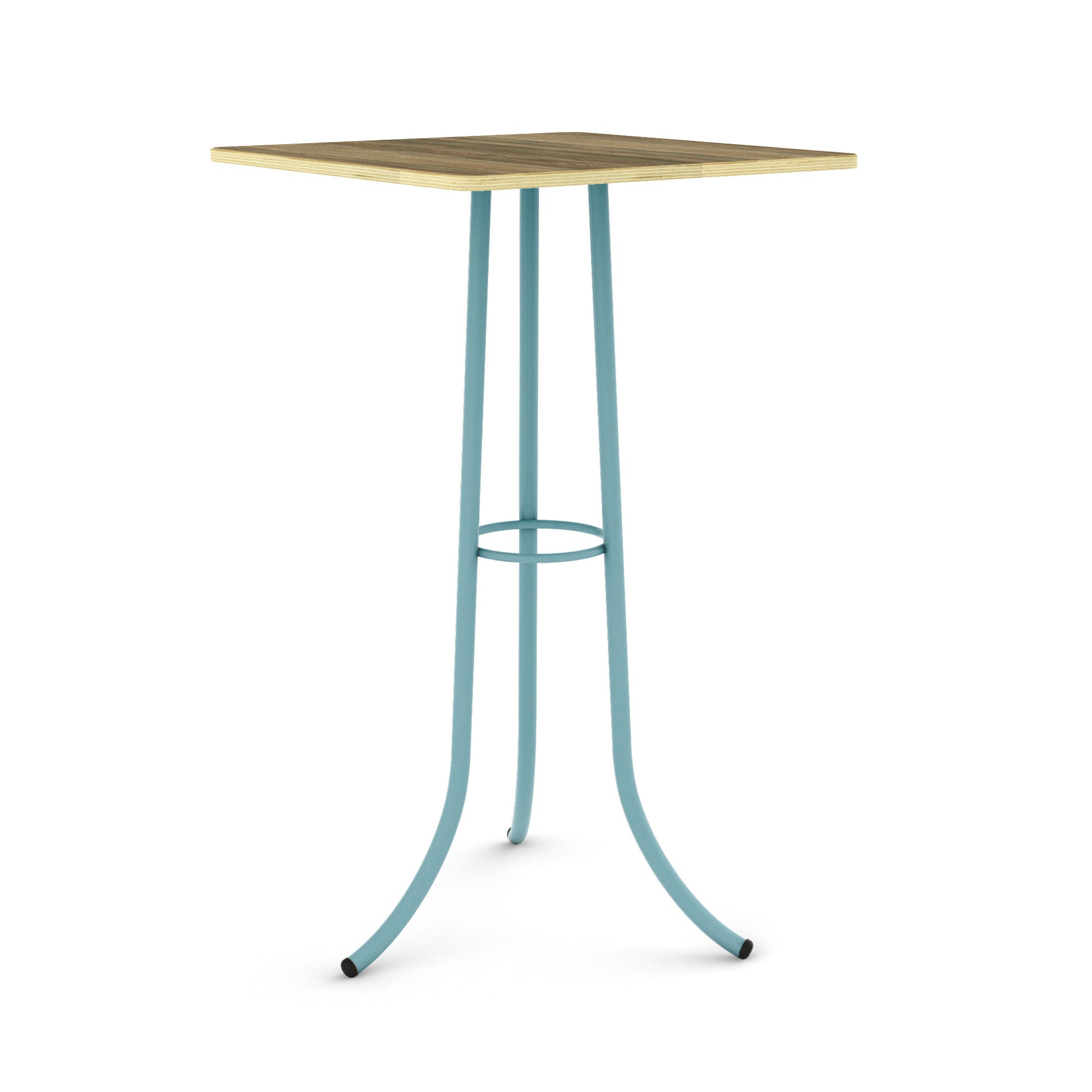 Pastel Turquoise / Walnut - Wood Veneer