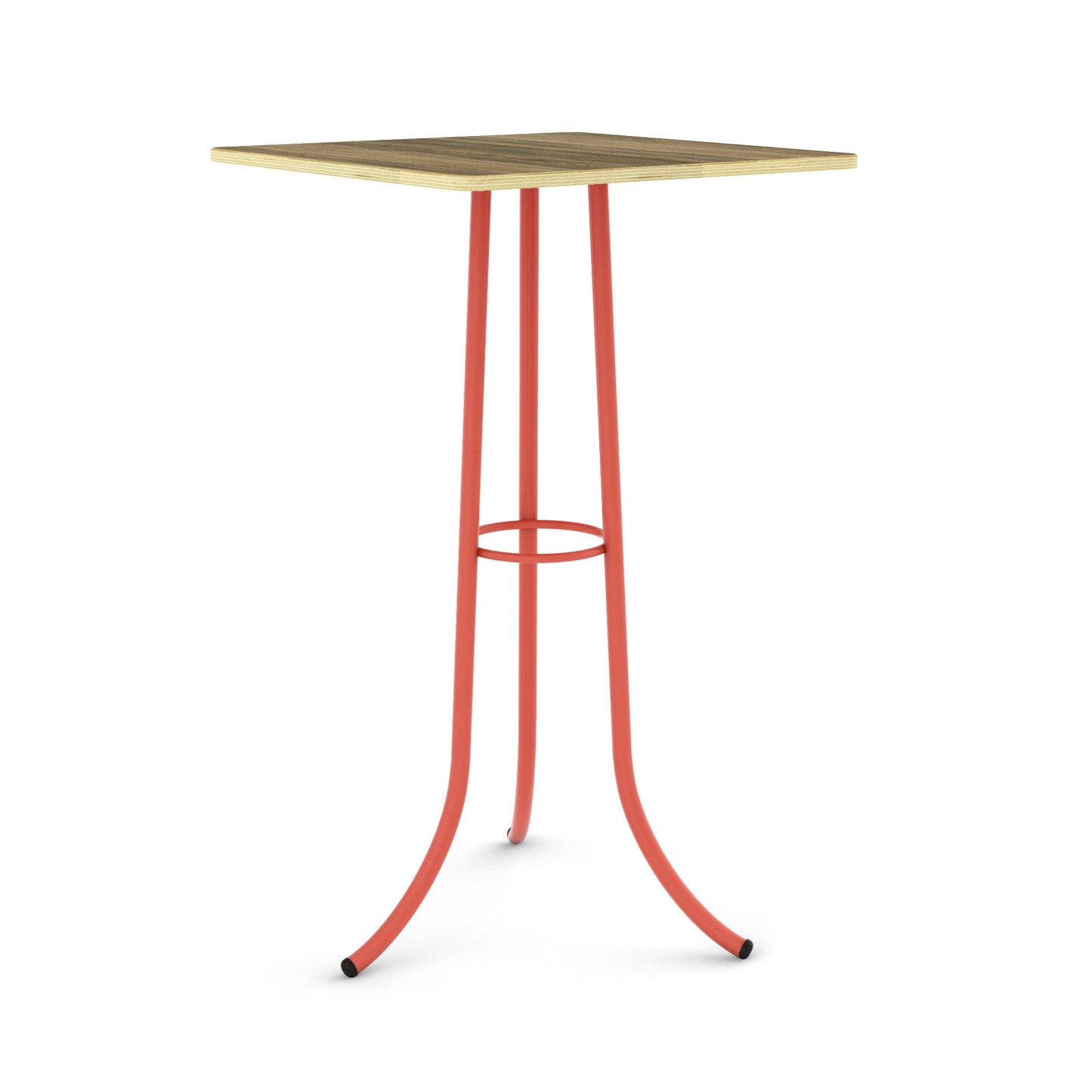 Salmon Pink / Walnut - Wood Veneer