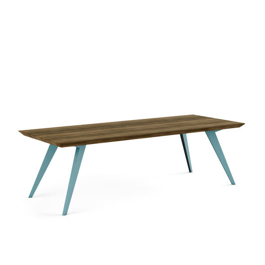 Pastel Turquoise / Walnut - Wood Veneer